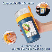 18 x Brand New Lyfeesis M slibecher to Go, 760ml 230ml, Practical Joghurtbecher f r Kinder, 2-in-1 M slibecher to Go mit L ffel, M slischale, M slidose, M slibox, Cornflakes Joghurt to Go Becher Blue  - RRP €345.6