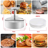 1 x RAW Customer Returns Alrens Burger Press 304 Stainless Steel for Delicious Hamburgers, Adjustable Burger Press Patty Maker with 200 Silicone Oil Paper, Burger Pattie Press 100g - 400g - RRP €20.02