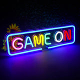 1 x RAW Customer Returns Game On Neon Sign, Game Neon Sign for Wall Decoration, Game On Neon Light Lettering with USB Powered for Game Room, Competition Game, Game Zone, Game Room Multi-Colored  - RRP €32.99