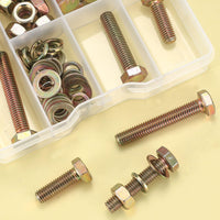 32 x Brand New Hexagonal Bolts and Nuts with Washers, 60 Pcs DIN 933 Machine Screws Threaded Screws with Nuts and Washers Spring Washers Assortment Kit - Metric M8  - RRP €287.68