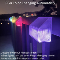 1 x RAW Customer Returns Alinana Solar Lights for Outdoors, RGB Color Changing Solar Wall Light Outdoor, Waterproof Solar Lamps Suitable for Fences, and Decoration and Halloween and Christmas Pack of 4  - RRP €21.29