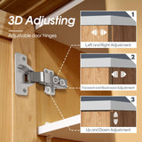 1 x RAW Customer Returns AOLISHENG Kitchen Cabinet Door Hinges Soft Close Corner Stop Cabinet Hinges with Automatic Closing, 5 Pairs 10 Pieces  - RRP €32.89