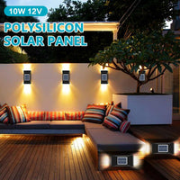 1 x RAW Customer Returns DEWIN Mini Solar Panel, 10W Portable Polycrystalline Solar Panel 12V Solar Cells Battery Charger for Outdoor Garden Balcony, Walkway Solar Light DC5.5 Port  - RRP €15.96