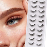 1 x RAW Customer Returns Natural False Eyelashes Natural Eyelashes Fluffy Dramatic 3D Eyelashes Natural Soft Artificial Eyelashes Fake Eyelashes 10 Pairs Multipack by Obeyalash - RRP €8.99