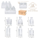 1 x RAW Customer Returns ComSaf Small Glass Vase Set of 12, small vases for table decoration, Decorations, Wedding Decor, Reception, Home, Vintage Bottle for Table Decoration, Transparent - RRP €31.44