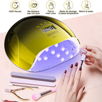 1 x RAW Customer Returns Nailgirls Nail Dryer 150W LED Lamp UV for Nails Nail Dryer Professional Machine UV Lamp with Automatic Sensor Lamp for Nails Gel 4 Timer Modes LCD Display - RRP €20.4