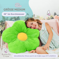 2 x Brand New Butterfly Craze Daisy Lounge Floor Cushion Cozy and trendy for teenagers and children. Soft microfibre, machine washable, 20 diameter. Comfort and style in a single product. - RRP €62.6