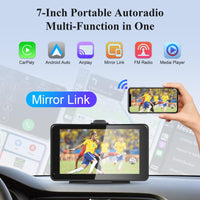 1 x RAW Customer Returns 7-inch Android Auto Wireless Apple Carplay Car Radio, IPS Touchscreen Apple CarPlay Screen for Car Stereo with Mirrorlink Airplay - RRP €77.99