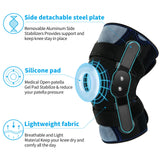 1 x RAW Customer Returns ABYON Articulated Knee Brace for Men and Women, Knee Support with Open Patella and Bilateral Stabilizers to Relieve Knee Pain, MCL, ACL, LCL, Tendonitis, Ligaments - RRP €23.54