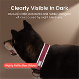 1 x Brand New Pawaii Reflective Personalized Dog Collar with Pet ID Tag, Pet Collar Adjustable for Small and Medium Dogs, Adjustable Size L 47CM-53CM , Red  - RRP €20.4