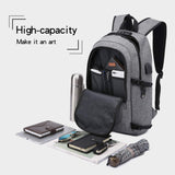 1 x RAW Customer Returns LITTLE Laptop Backpack Men Anti-Theft Laptop Bag 15.6 Inch for Work with USB Charging Port Business Travel Backpack for Men Notebook Waterproof School Backpack Boys Teenager Gray - RRP €33.88