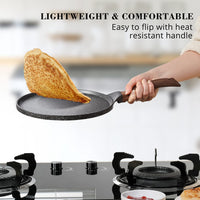 1 x RAW Customer Returns SENSARTE Crepe Pan 30cm Non-Stick Omelette Pan Pancake Flat Pan with Swiss Granite Non-Stick Coating, Bakelite Handle, Induction Compatible, PFOA-Free - RRP €34.27