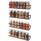 3 x RAW Customer Returns VIDOR Wall Spice Rack - Set of 4 Metal Spice Racks, Self-Adhesive Spice Rack Organizer for Hallway Bathroom Kitchen, Living Room Wall Deco, 33.5 x 7.5 x 5.2 cm, Black - RRP €75.6