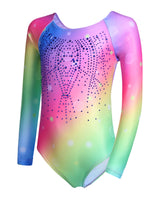 1 x RAW Customer Returns trudge Children s Leotard Girls Leotard Long Sleeve Leotard Training Dancewear Gymnastics Bodysuit Dancewear Competition 3-12 Years - RRP €21.59