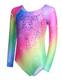 1 x RAW Customer Returns trudge Children s Leotard Girls Leotard Long Sleeve Leotard Training Dancewear Gymnastics Bodysuit Dancewear Competition 3-12 Years - RRP €21.59