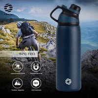 1 x RAW Customer Returns Fjbottle stainless steel sports drinking bottle with magnetic lid 1L, 800ml, 600ml, 400ml BPA-free leak-proof children s bottle - suitable for carbonated drinks, bicycle water bottle thermos for school, fitness - RRP €20.99