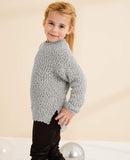 3 x Brand New YBENLOVER Kids Girls Fleece Knitted Sweater Fuzzy Pullover Warm Winter Tops Sweater Gray, 160 13-14 Years  - RRP €56.94