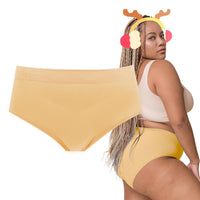 1 x Brand New ATTITUDE Women s Panties High Waist Seamless Invisible Elastic - Special Japanese Fiber - Women s Briefs Dim Breathable Microfiber - Large Size Women s Panties Light Brown M-3XL - RRP €12.98