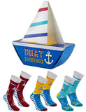 1 x RAW Customer Returns Rainbow Socks Men s Women s Novelty Boat Socks 3 Pairs Marine Boat Sea Anchor Size UK 7.5-11 EU 41-46 - RRP €24.44