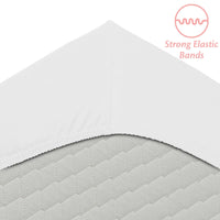 1 x RAW Customer Returns Waterproof Double Mattress Cover 160x190 cm White Fitted Sheet in Cotton and Microfibre Bed Protection Mattress Protector Breathable Hypoallergenic Machine Washable - RRP €20.18