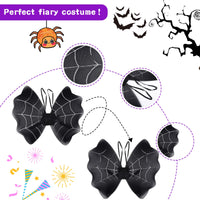 3 x RAW Customer Returns Ulikey spider costume girls, 4-piece carnival costume spider costume, fairy costume children with tiara, wings, magic wand and tiara, butterfly costume for carnival cosplay party - RRP €53.52