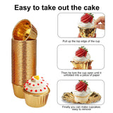 1 x RAW Customer Returns Pack of 100 Muffin Cases Cupcake Molds Paper Cupcake Muffin Cases Made of Aluminum Foil Disposable Baking Cups for Wedding Birthday Party Coffee Gold, Gold  - RRP €10.07