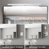 6 x RAW Customer Returns Hommie LED mirror light bathroom, 60CM mirror light with switch 15W 1200Lm 4000K neutral white mirror lamp bathroom 230V, mirror lamps mirror bathroom cabinet, IP44 waterproof bathroom mirror light - RRP €245.94