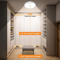 1 x RAW Customer Returns slochi Pack of 2 LED ceiling lights with motion detectors inside, 15W 1500LM ceiling lamps with motion sensors, 3000K 4000K 6500K, 18cm round sensor light for hallway, stairs, kitchen, balcony, storage room,  - RRP €25.61