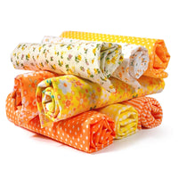 1 x RAW Customer Returns BUERPINKING 8 pieces of fabrics for sewing, cuff fabric, jersey fabric by the meter, patchwork for quilting DIY handicrafts, squares cotton cloth, 50 x 50 cm yellow  - RRP €20.4