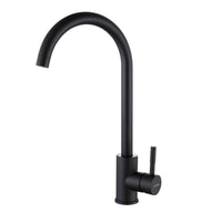 1 x RAW Customer Returns KINSE single lever kitchen tap stainless steel 360 swivel sink tap High pressure kitchen faucet Black - RRP €43.91