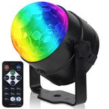 1 x RAW Customer Returns Disco ball party light with remote control, music controlled, portable for outdoors and indoors, USB plug, DJ light, party gadgets, disco light, strobe stage light - RRP €12.99