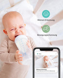 1 x RAW Customer Returns NETVUE Peekababy baby monitor with camera APP, baby monitor with 5 screen, 4-in-1 holder, video baby monitor with night vision, baby camera with crying motion detection, sleep analysis, 2-way audio, VOX - RRP €159.99