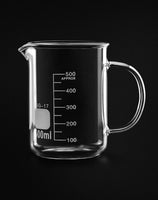 1 x RAW Customer Returns QWORK 2 pieces measuring cup with handle, borosilicate glass, 500 ml - RRP €18.14