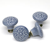 1 x RAW Customer Returns Auped 12 Vintage Style Furniture Knobs 34 mm for Kitchen Cabinet Vintage Drawer Knobs Retro Furniture Knobs Flower Design Drawer Knobs for Furniture Drawer Cabinet Grey  - RRP €15.99