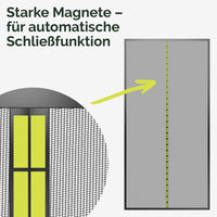 1 x RAW Customer Returns Nematek - Fly screen door 90x210 cm - high-quality fly screen door magnet for balcony door, patio door or conservatory - black fly screen balcony door without drilling with strong magnets - RRP €23.03