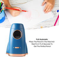 1 x RAW Customer Returns Electric Pencil Sharpener, Battery Operated, Portable Small Pencil Sharpener, Automatic Pencil Sharpener with 1200mAh Battery for School, Office and Home Blue  - RRP €35.16