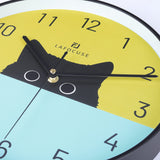 1 x RAW Customer Returns Lafocuse Silent Wall Clock Cat Black, Modern Wall Clock Colorful, Wall Clock Without Ticking Silent Kitchen Clocks Living Room Children s Room 30 cm - RRP €20.71