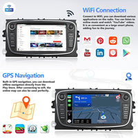 1 x RAW Customer Returns 2 64G Android 13 Car Radio for Ford Focus II Mondeo 9 S-Max C-Max Kuga 2008-2011 with Carplay Android Auto, 7 inch Touchscreen Radio with Bluetooth FM RDS HiFi WiFi GPS AHD Rear View Camera MIC - RRP €206.08