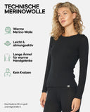 1 x RAW Customer Returns DANISH ENDURANCE Women s Merino Wool Long Sleeve Top, Premium Thermal Underwear , Black, XS - RRP €45.28