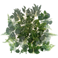 1 x RAW Customer Returns OrgMemory Fake Flower Leaves, Artificial Eucalyptus, 48 Pieces, 8 Types, Artificial Green Leaves, Decorative Plastic for Indoor, Garden, Bedroom, Vase, Floral Arrangement Decoration - RRP €21.99