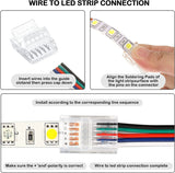 1 x Brand New LED Strip Connector 5 Pin 10mm Transparent Track Lighting L Shaped Connector for 5V 12V 24V RGBW 5 Pin Connector LED Strip - RRP €11.06