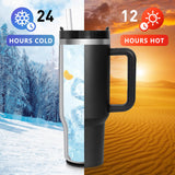 1 x RAW Customer Returns HNCY thermal mug with straw 1180ML, thermal coffee mug to go, drinking cup with lid and straw, stainless steel insulated mug with handle, tumbler cup for cold hot drinks thermo mug - RRP €16.99