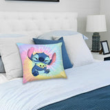 1 x RAW Customer Returns Stitch Pillow Cover, Stitch Pillow, Stitch Gifts, Ubephant 45 45cm Stitch Cuddly Pillow, Stitch Pillow Case, Cute Cartoon Cuddle Pillow, Super Soft Double Sided Fleece - RRP €11.09