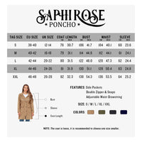 1 x RAW Customer Returns SaphiRose PONCHO Women s Waterproof Windbreaker, Elegant Long Rain Jacket for Women, Lightweight Outdoor Rain Jacket, with Hood, for Running, Travel, Khaki Waterproof Fabric M - RRP €59.23