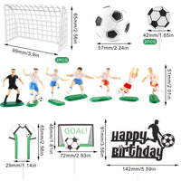 23 x Brand New Football Cake Topper Decorations Happy Birthday Cake Topper Decorations Sports Cupcakes Football Themed Complementary Decorations 15 Pieces - RRP €441.6