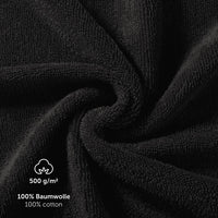 1 x RAW Customer Returns Blumtal Premium terry towel set with hanging loops - cotton Oeko-TEX certified, soft, absorbent - 2X towel 50x100 cm , black - RRP €14.11