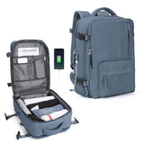 1 x RAW Customer Returns SZLX Easyjet Hand Luggage 45x36x20 Backpack Ryanair 40x20x25 Untersessen Carry-Ons Women Airplane Men Travel Backpack Cabin Size Laptop Backpack with Load Port Shoe Compartment Sapphire Blue S - RRP €43.49