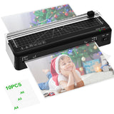 1 x RAW Customer Returns Laminator, Laminator A4 70 Sec Fast Warm-up Laminating Machines with Paper Cutter and Laminating Pouches A4 A5 A6 for Home Use Office School Photos - RRP €29.99