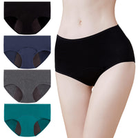 1 x RAW Customer Returns Momoshe Menstrual Underwear Heavy Bleeding Women s Period Underwear Cotton Pack of 4 Underpants Menstruation Panty Women Black Dark Gray Navy Green S - RRP €19.99