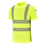 1 x RAW Customer Returns High visibility T-shirt high visibility shirt yellow high visibility shirt safety t-shirt high visibility workwear construction site high visibility shirt yellow - RRP €26.76